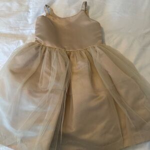 Elegant Champagne colored Flower Girl Dress